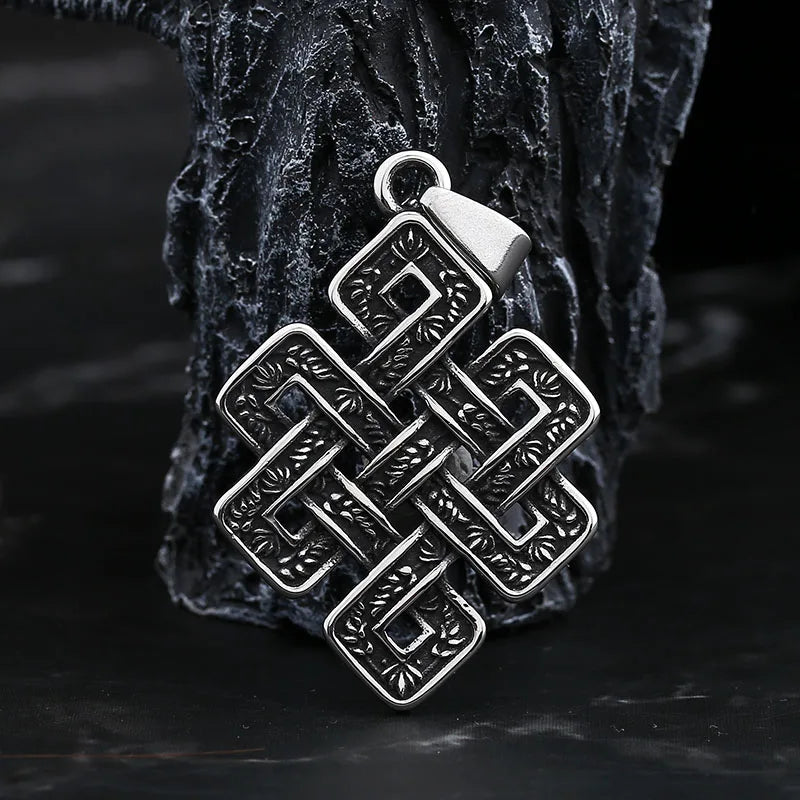 Retro 2024 New Punk 316L Stainless Steel Viking Celtic Knot And Thor Pendant Necklace For Man Women Couple Gift