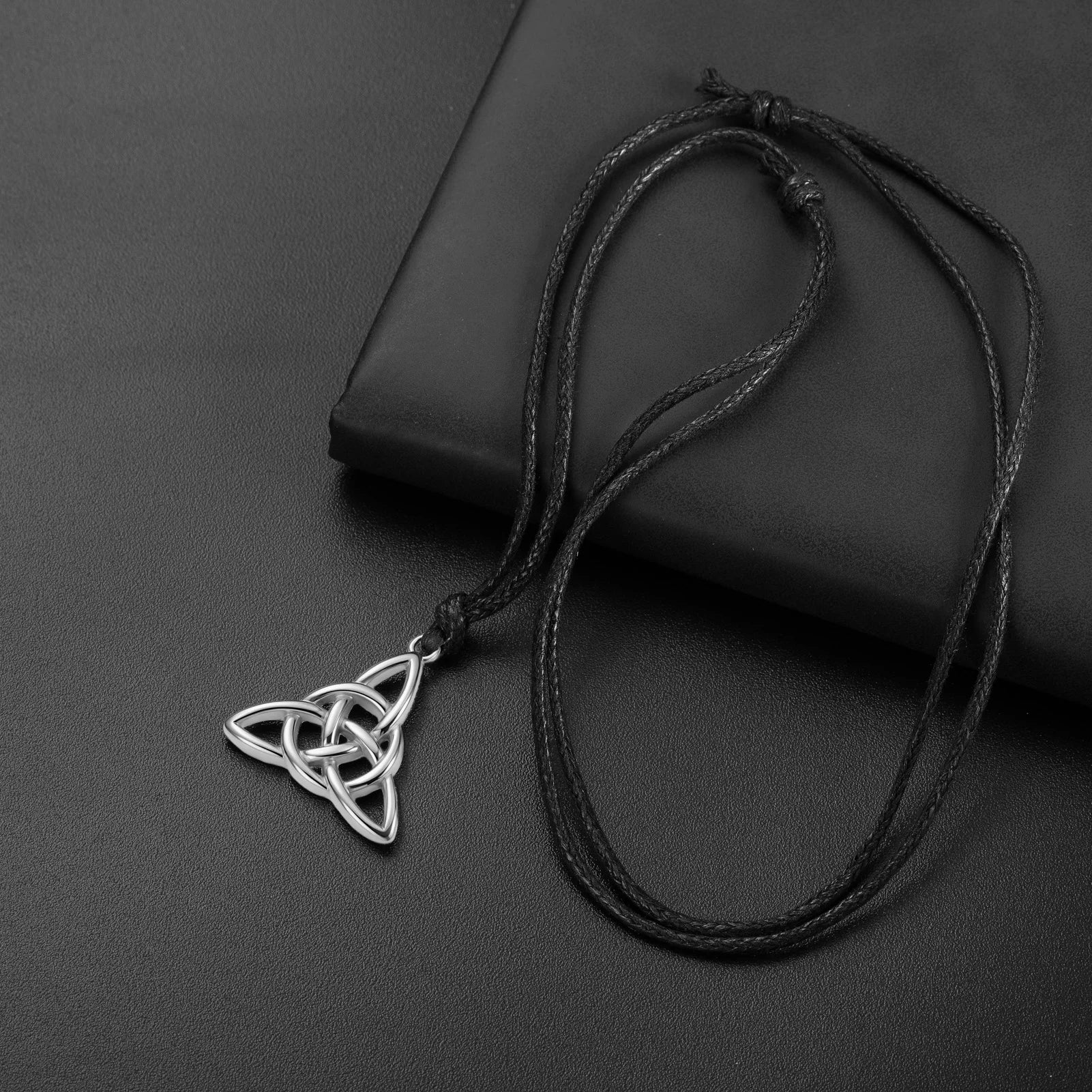 Celtic Trinity Knot Choker Necklace — Steel