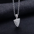 Iced Out Triangle Pendant — 14K Gold