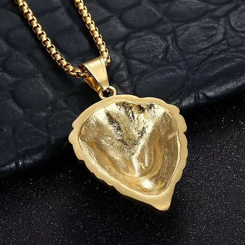 Men's Rock Hip Hop Lion Head Necklace Fashion Creative Stainless Steel Animal Pendant Party Club Charm Jewelry Gifts