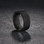 Fashion Elastic Mesh Chain Rings Titanium Stainless Steel Rings For Men Women Wedding Engagement Men Rings Punk Jewelry Gifts