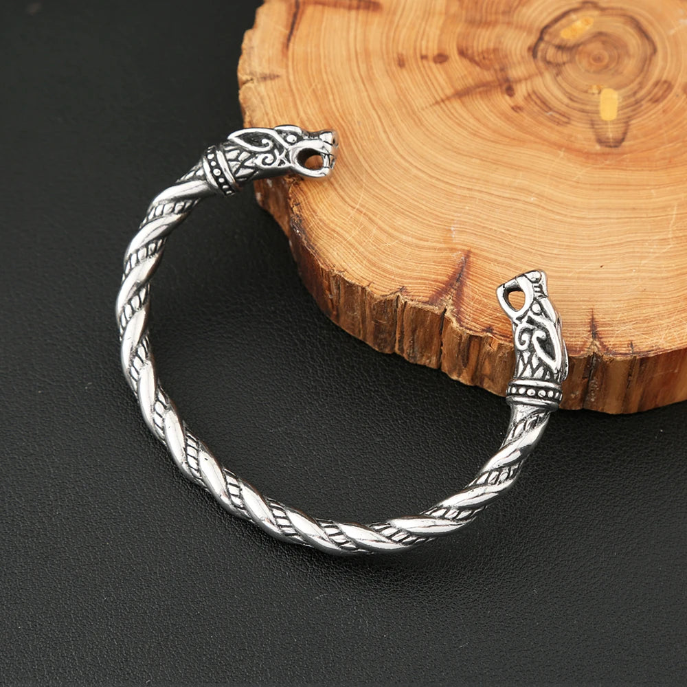 Dragon Viking Steel Bracelet Double Punk Wristband