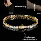 Tennis Chain Necklace Stainless Steel 3/4/5MM CZ