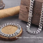 A shiny 316 stainless steel color-preserving hip-hop style necklace, trendy Nordic Viking Cuban chain for men