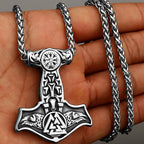 Original Viking Stainless Steel Thor Hammer Multiple Styles Domineering Unisex Necklace Pendant Boyfriend Gift