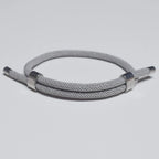 Adjustable Woven Cord Bracelet — Stainless Steel Sliding Clasp