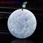 Natural Myanmar Jadeite Phoenix Pendant Necklace Accessories Jewelry Carved Amulet Fashion Vintage Real Jade Gifts for