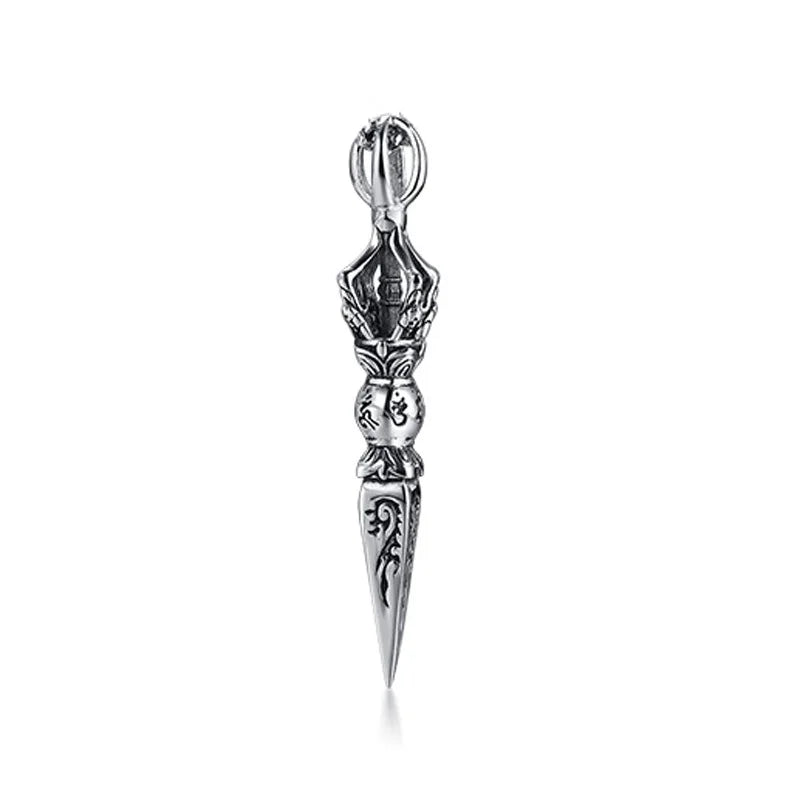 Tibetan Vajra Dagger Pendant Necklace — Stainless Steel