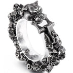 Men's Punk Panther Head Bracelet Gothic 316l Stainless Steel Biker Chain Halloween Skull Wristband Bracelets Jewelry