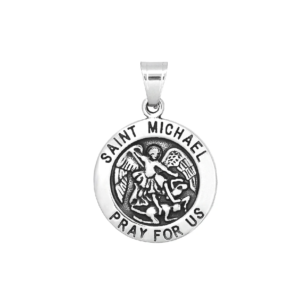 Vintage 316L Stainless Steel Archangel St.Michael Pendant Necklaces For Men Women Fashion Punk Amulet Jewelry Gifts Dropshipping