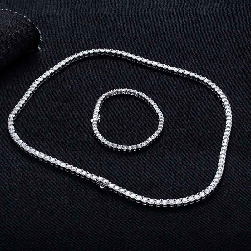 Iced Out Tennis Bracelet 3mm — 925 Silver