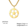 Skyrim Soccer Pendant Necklace for Men Stainless Steel Long Box Chain Fashion Cool Sports Ball Jewelry Gift Wholesale 2026