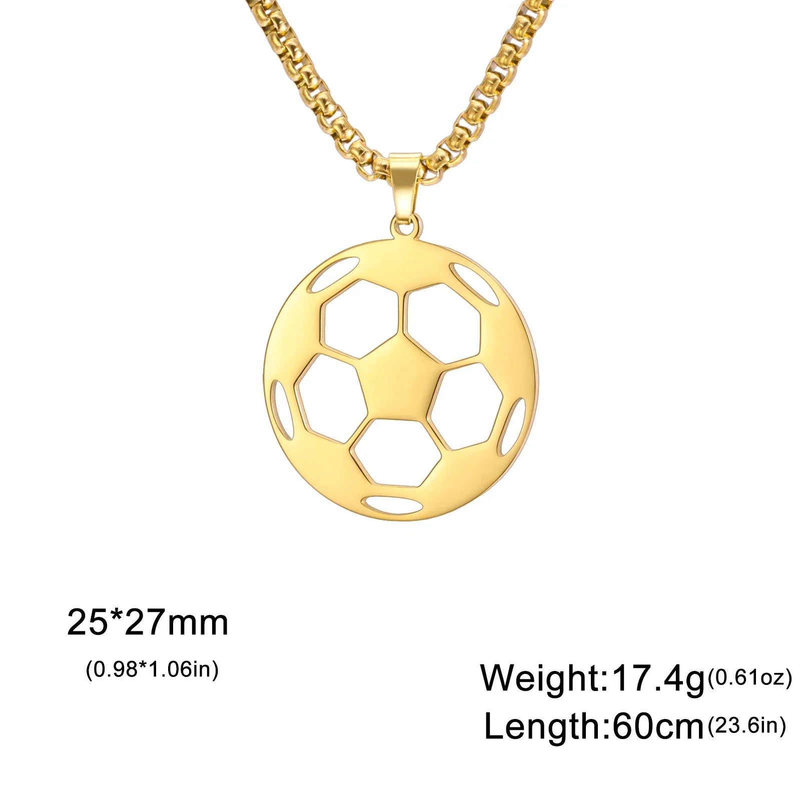 Skyrim Soccer Pendant Necklace for Men Stainless Steel Long Box Chain Fashion Cool Sports Ball Jewelry Gift Wholesale 2026