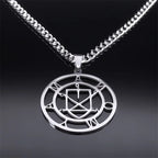 Silver Sigil Pendant Necklace — Stainless Steel