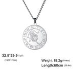 My Shape 12 Constellation Necklace Gothic Zodiac Pendant Chain Women Men Leo Aries Virgo Capricorn Birthday Jewelry Wholesale