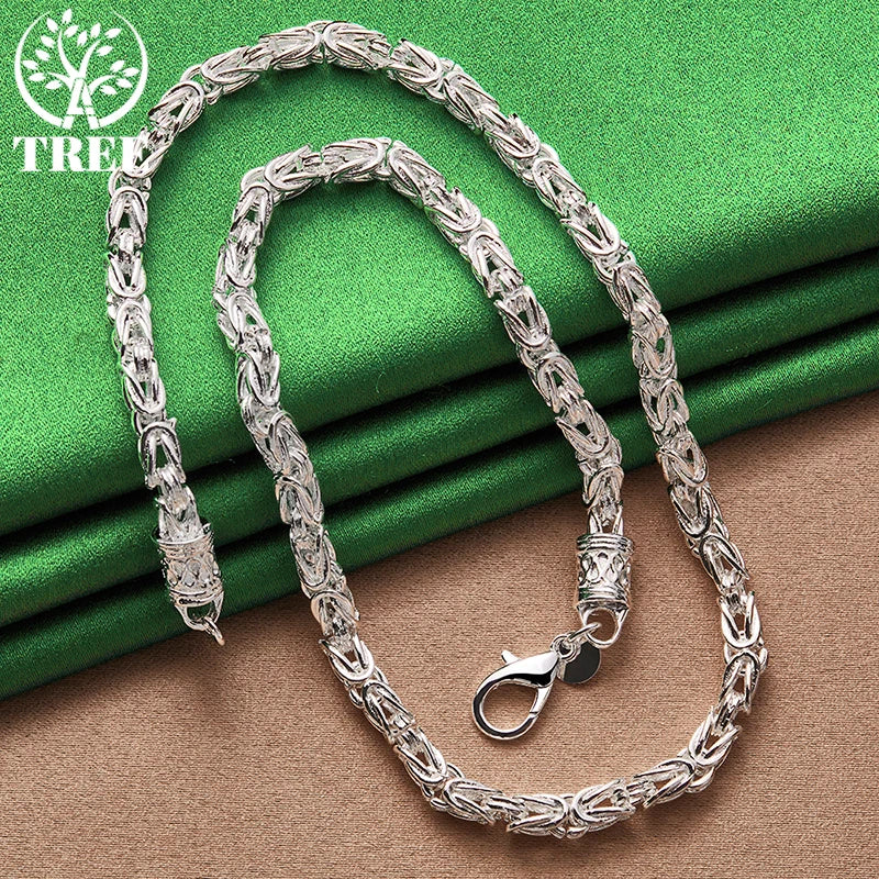 ALITREE 925 Sterling Silver Dragon Keel Chain Necklace For Women Men Engagement Wedding Fashion Jewelry Birthday
