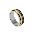 Roman Numeral Rotating Spinner Fidget Ring for Men