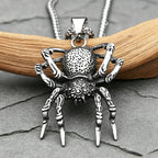 3D Vintage Spider Pendant Necklace for Men — Stainless Steel