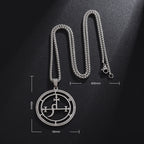 Stainless Steel Vintage Devil Satan Seal Necklace Lilith Solomon Magic Pendant Men's Trend Kabbalah Amulet Jewelry