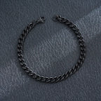 New Stylish Black Metal Chain Bracelets for Men Women Multiple Designs Punk Gothic 316L Stainless steel Jewelry Gift