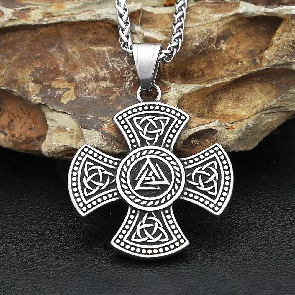 Celtic Cross Knot Pendant — Stainless Steel
