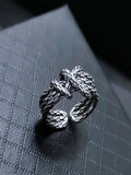 Steel Ring Japanese Korean Versatile Trend Weaving