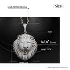 Iced Out Lion Rope Chain Pendant