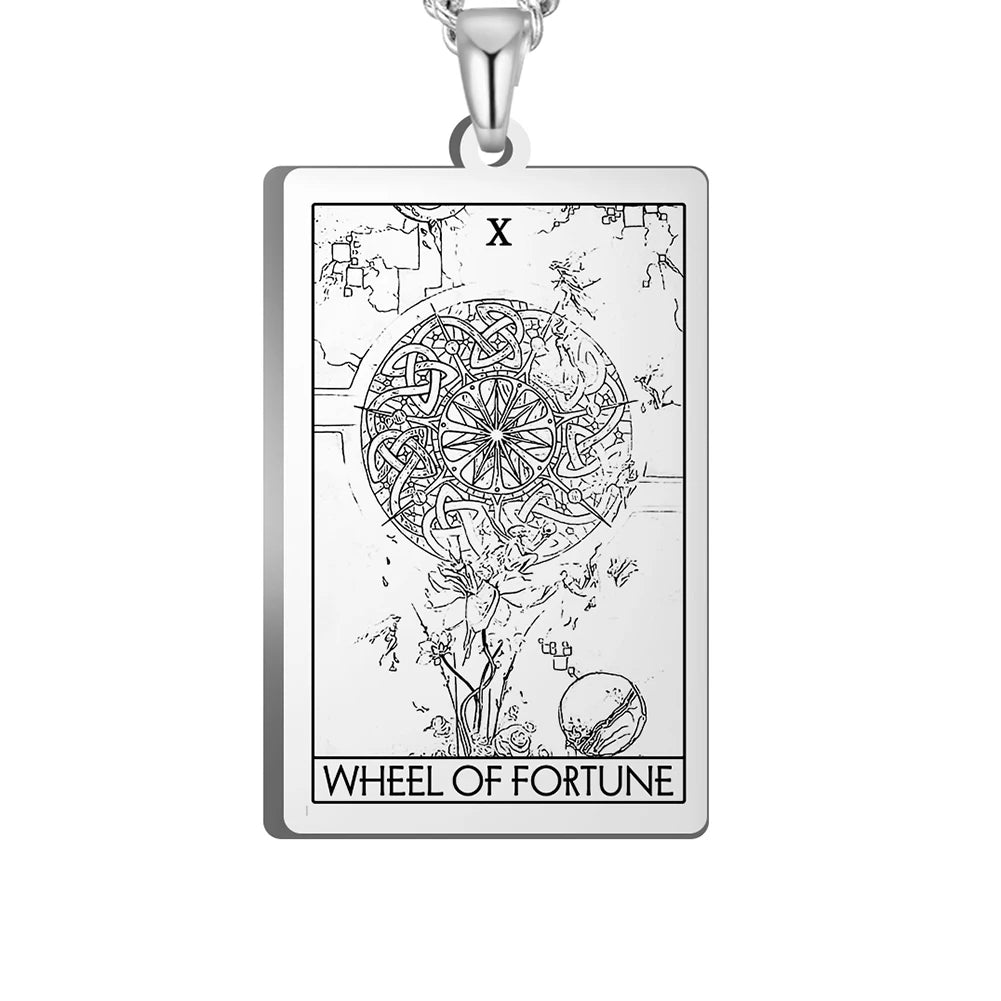 Tarot Major Arcana Amulet Necklace — Stainless Steel