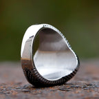 New Fashion Retro Ring Geometric Black Zircon Stone For Anniversary Party Wedding Men's Anels Totem Luxury Jewelry