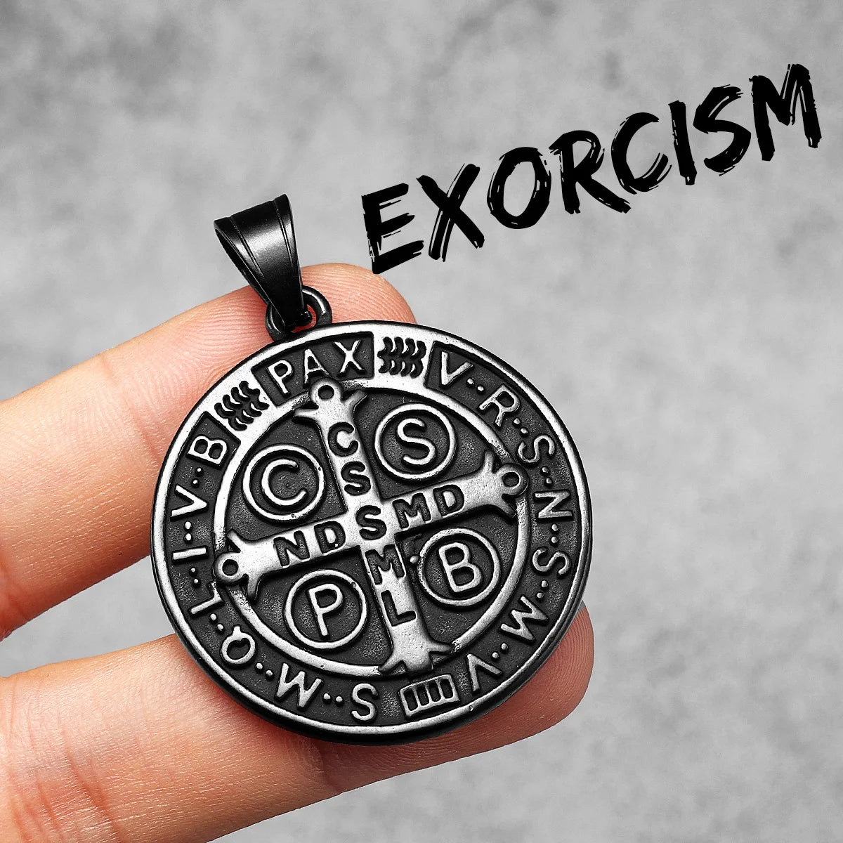 St. Benedict Pendant Necklace — Stainless Steel