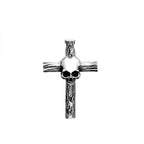 Gothic Stainless Steel Skull Cross Pendant Necklace For Men Women Fashion Punk Hip Hop Simple Necklaces Party Jewelry