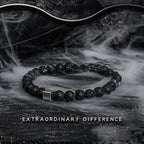 Block Volcanic Lava Stone Bracelet Men Black Classic Matte Obisidian Labradorite Bead Jewelry Women Birthday Gift for