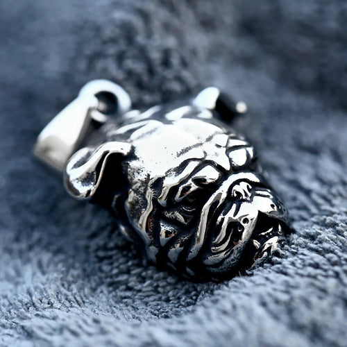 Bone Rose Stainless Steel Pendant Necklace
