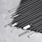Vnox Mens Silver Color Bar Necklaces, Geometric Stainless Steel Pendant with Box Chain, Minimalst Metal Jewelry Gift