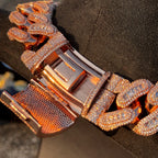 Rose Gold Cuban Chain Necklace Iced Out 29MM
