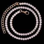 Iced Out Cuban Link Chain For Men Bling Square Tennis Chain Diamond Cuban Chain Hiphop Necklace Jewelry