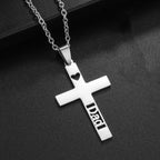 Cross Pendant Necklace — Stainless Steel