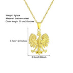 Poland Eagle Badge Pendant — Two-Tone