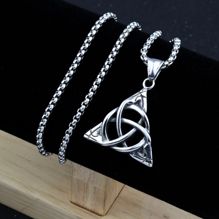 Stainless Steel Celtic Knot Pendant Necklace