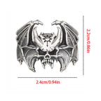 Skull Bat Adjustable Ring Halloween Women Men Punk Biker Cocktail Gothic Fashion Jewelry