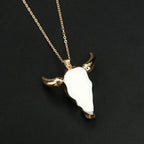 Horned Bull Head Satan Amulet Pendant Necklace — Zinc Alloy