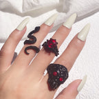 New Design Skull Crow Skull Ring Woodpecker Bird Men's Ring Punk Stylish Jewelry