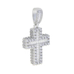 New Sparkling CZ Cross Pendant Necklace Iced Out Bling Cubic Zirconia Paved Charm for Women Men Jewelry