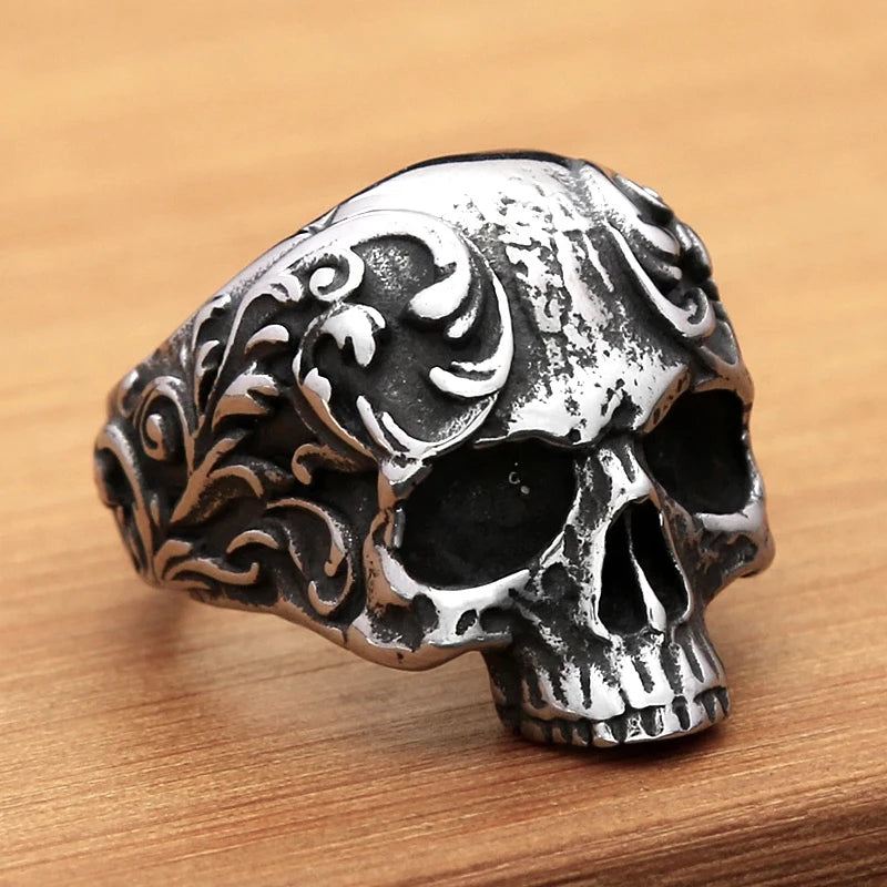 New Creative Stainless Steel Viking Warrior Double Axe Ring for Men Fashion Punk Hip Hop Party Jewelry