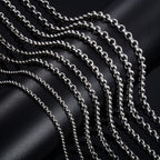 Silver Rolo Chain Necklace — Stainless Steel