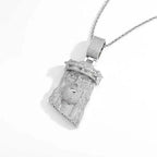Crown Jesus Pendant Necklace Iced Out