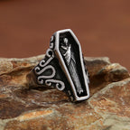 Skull Motorcycle Steel Ring Retro Unique Vampire
