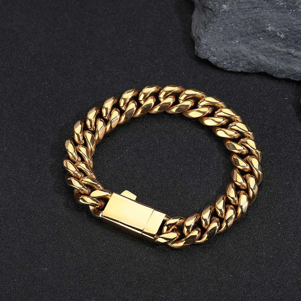 Stainless Steel Cuban Bracelet Miami Statement