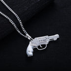 Iced Out Pistol Pendant — 925 Silver