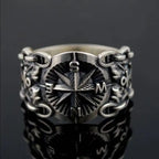 Vintage Northern Pirate Viking Compass Marine Ring Amulet Rings for Men Women Nordic Luxury Personality Jewelry